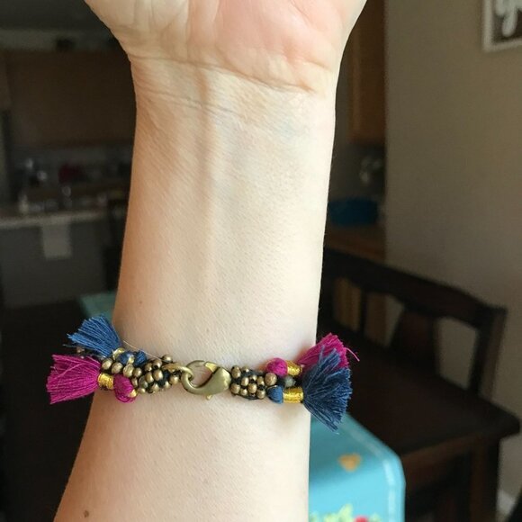 NWT Anthropologie Jewelry Hope Beaded Tassel Bracelet - Picture 8 of 9